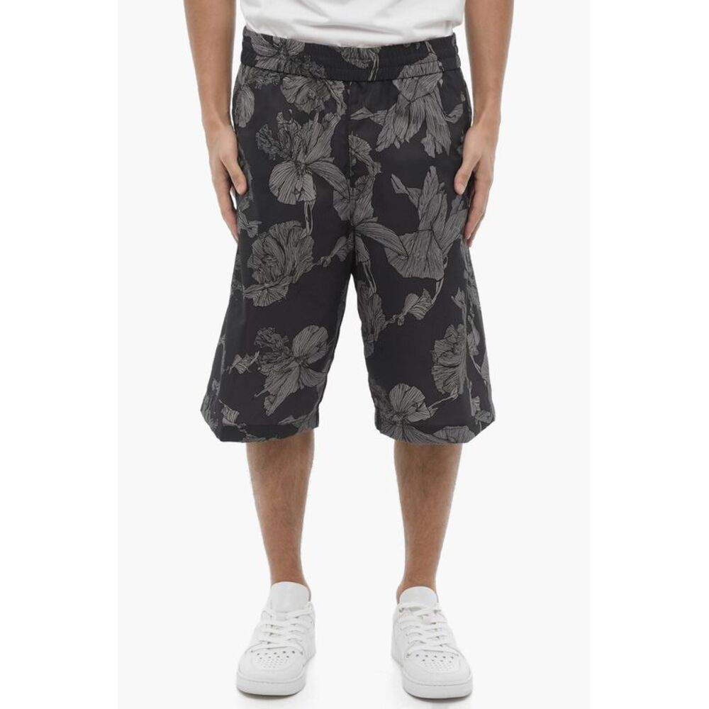 Straight-Leg Bermuda ANEMONE Printed